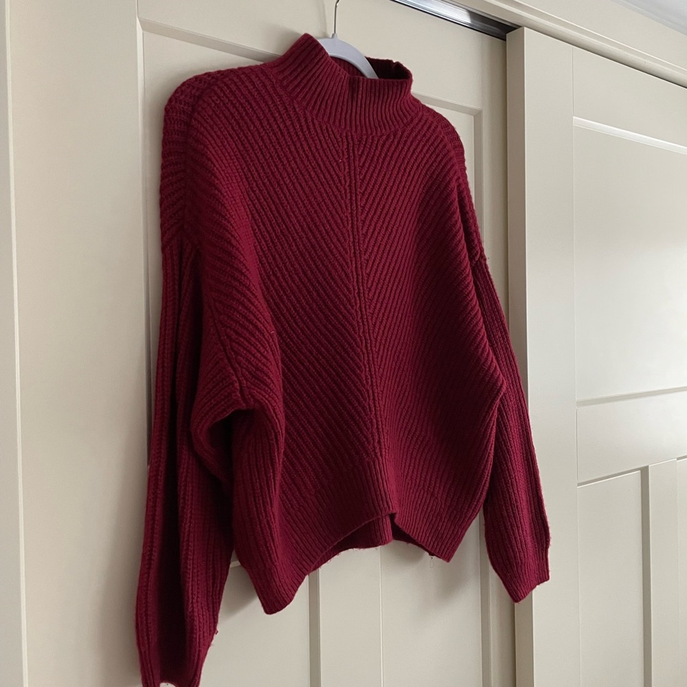 Express red mock neck sweater, size XS. - Picture 7 of 7